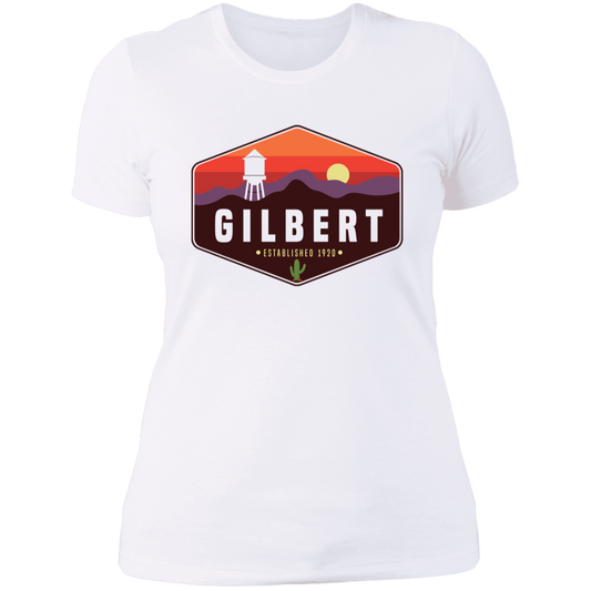 Boyfriend T-Shirt | Gilbert Sunset | White