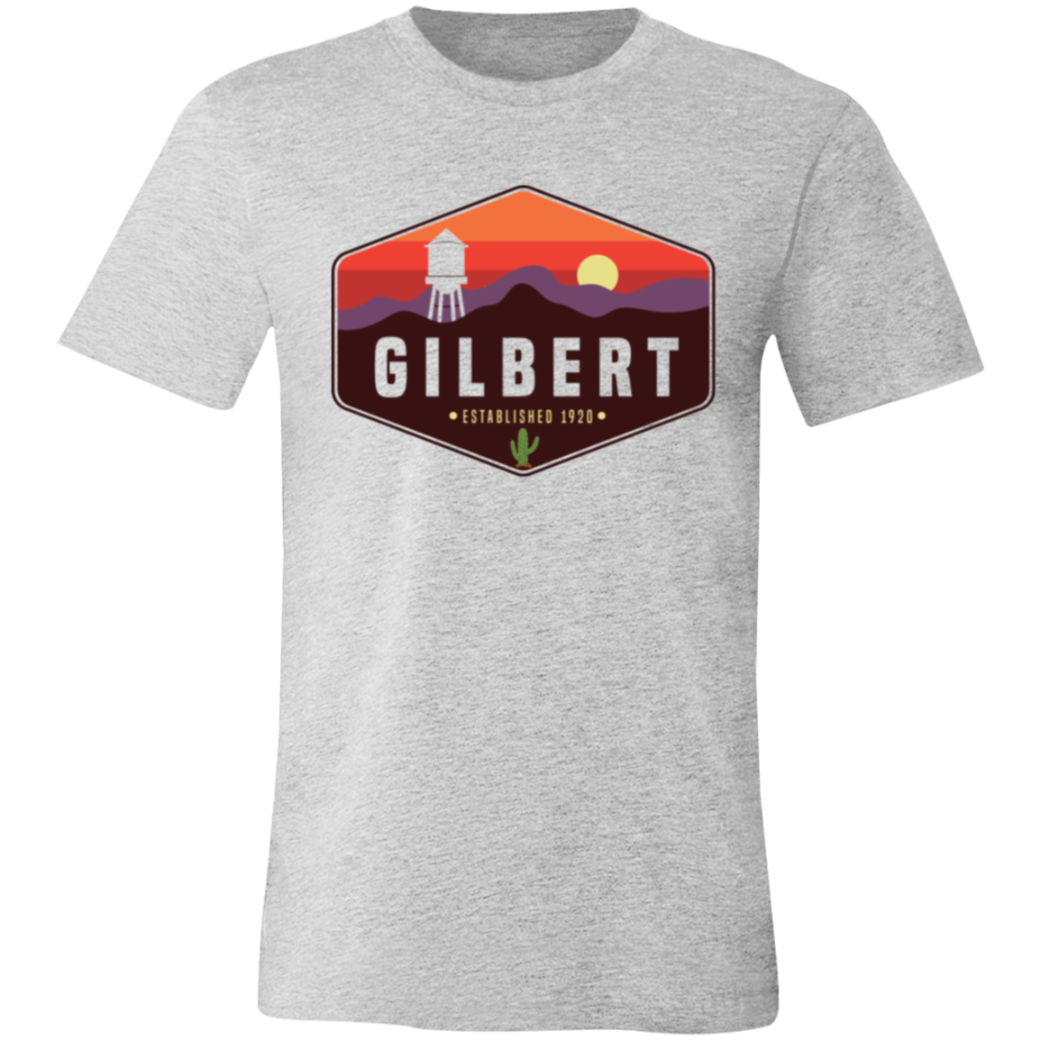 Unisex Crew Neck Shirt | Gilbert Sunset | Grey Heather