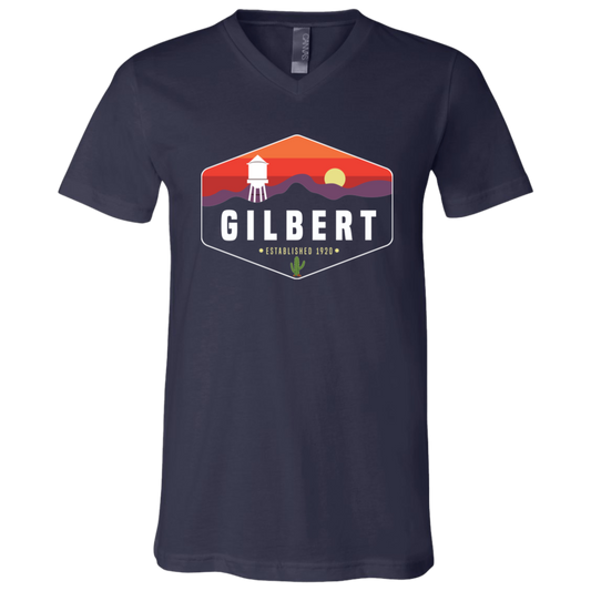 Unisex V-Neck Shirt | Gilbert Sunset | Navy