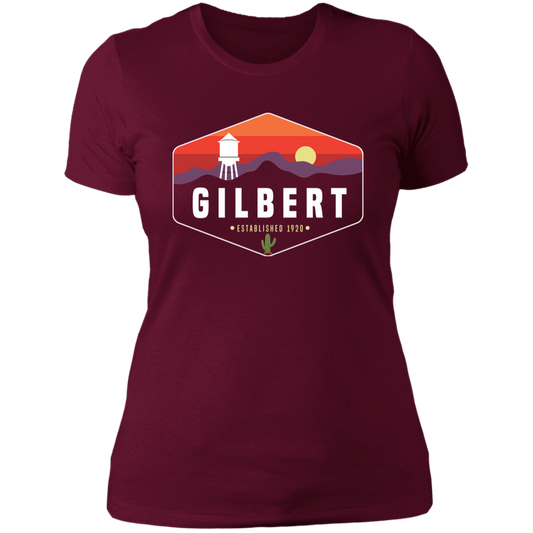 Boyfriend T-Shirt | Gilbert Sunset | Maroon