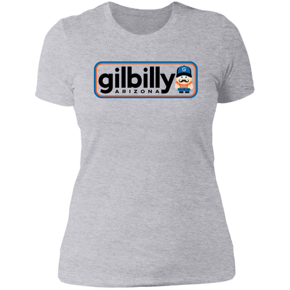 Boyfriend T-Shirt | Gilbilly Logo | Heather Grey