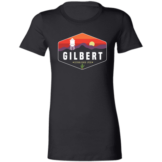 Women's Cut Shirt | Gilbert Sunset | Black