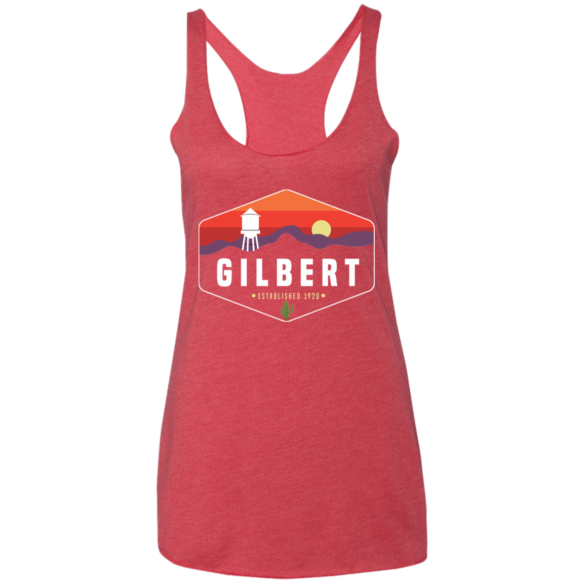 Women's Racerback Tank | Gilbert Sunset | Vintage Red