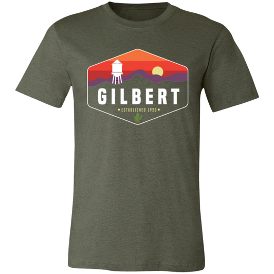 Unisex Crew Neck Shirt | Gilbert Sunset | Military Green