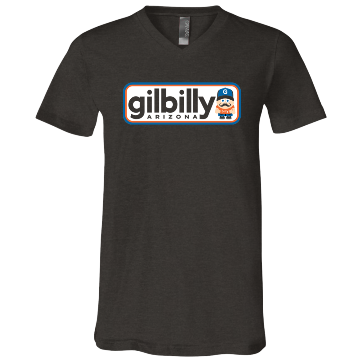 Unisex V-Neck Shirt | Gilbilly Logo | Gray Heather