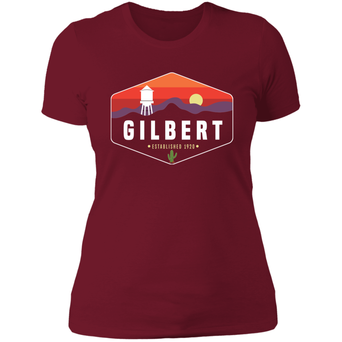 Boyfriend T-Shirt | Gilbert Sunset | Scarlet