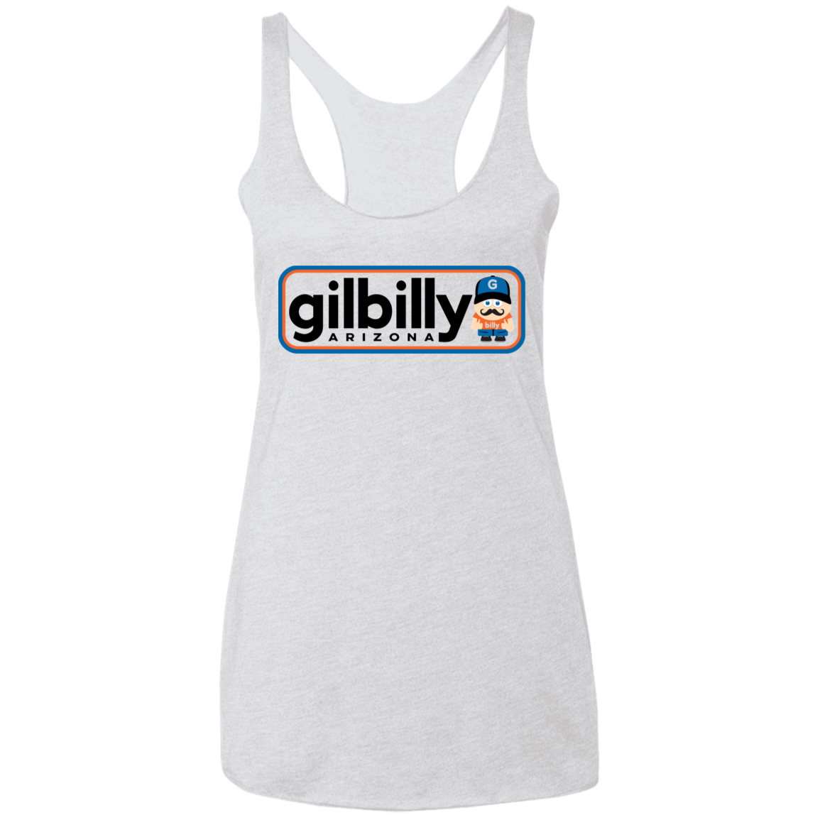 Women's Racerback Tank | Gilbilly | Heather White