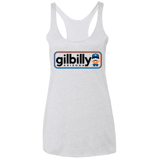 Women's Racerback Tank | Gilbilly | Heather White