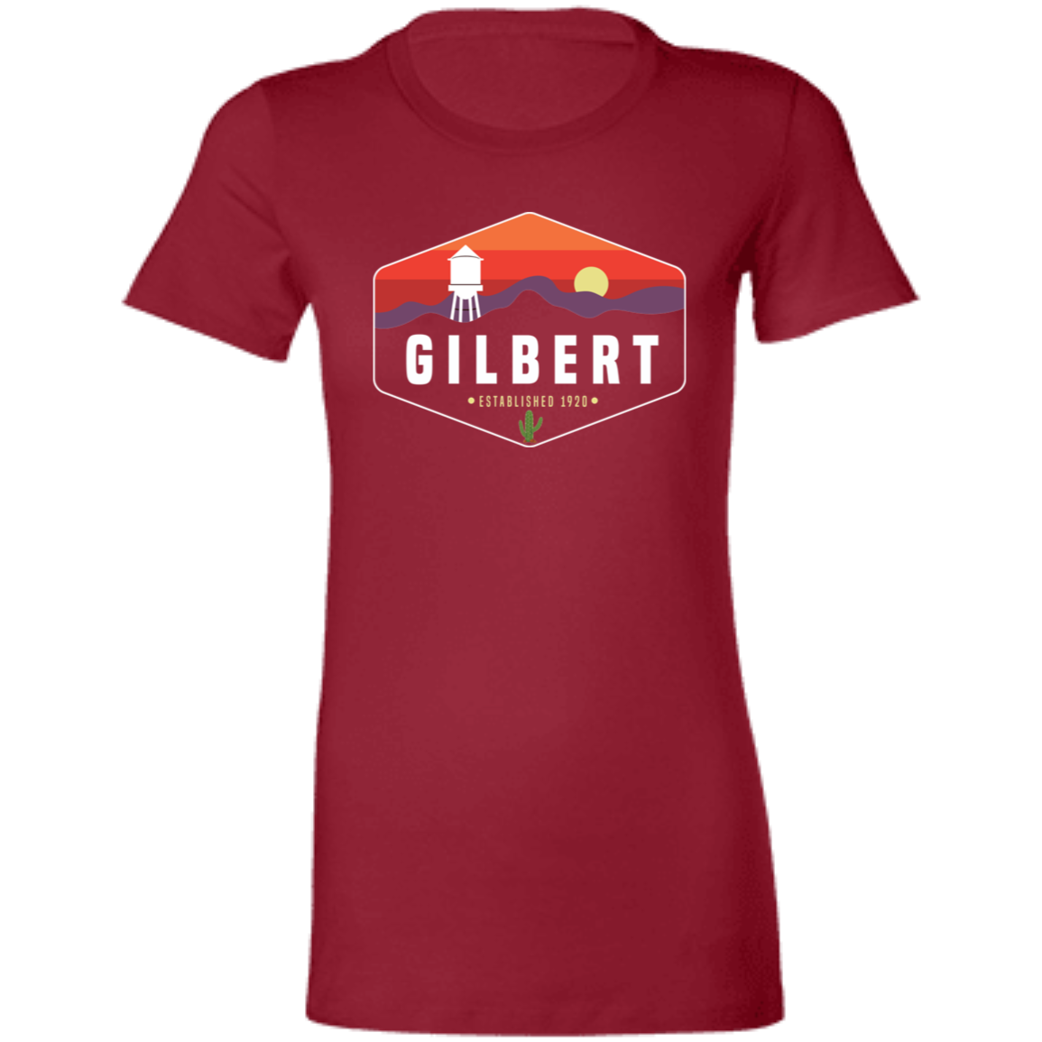 Women's Cut Shirt | Gilbert Sunset | Cardinal