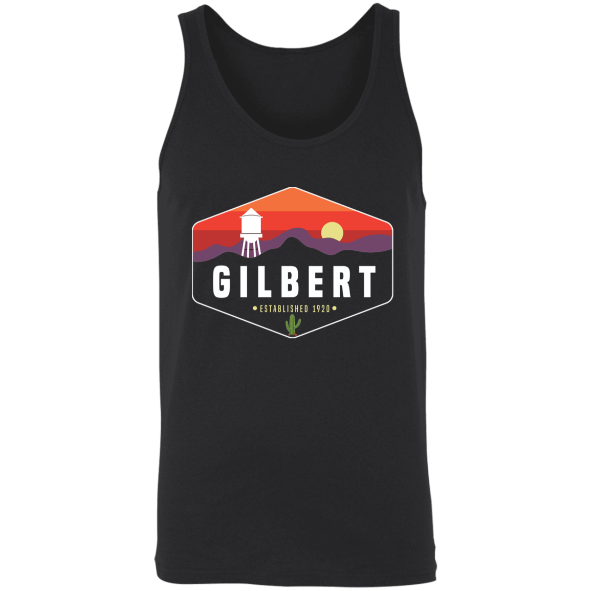 Gilbert Sunset | Unisex Tank Top | Black