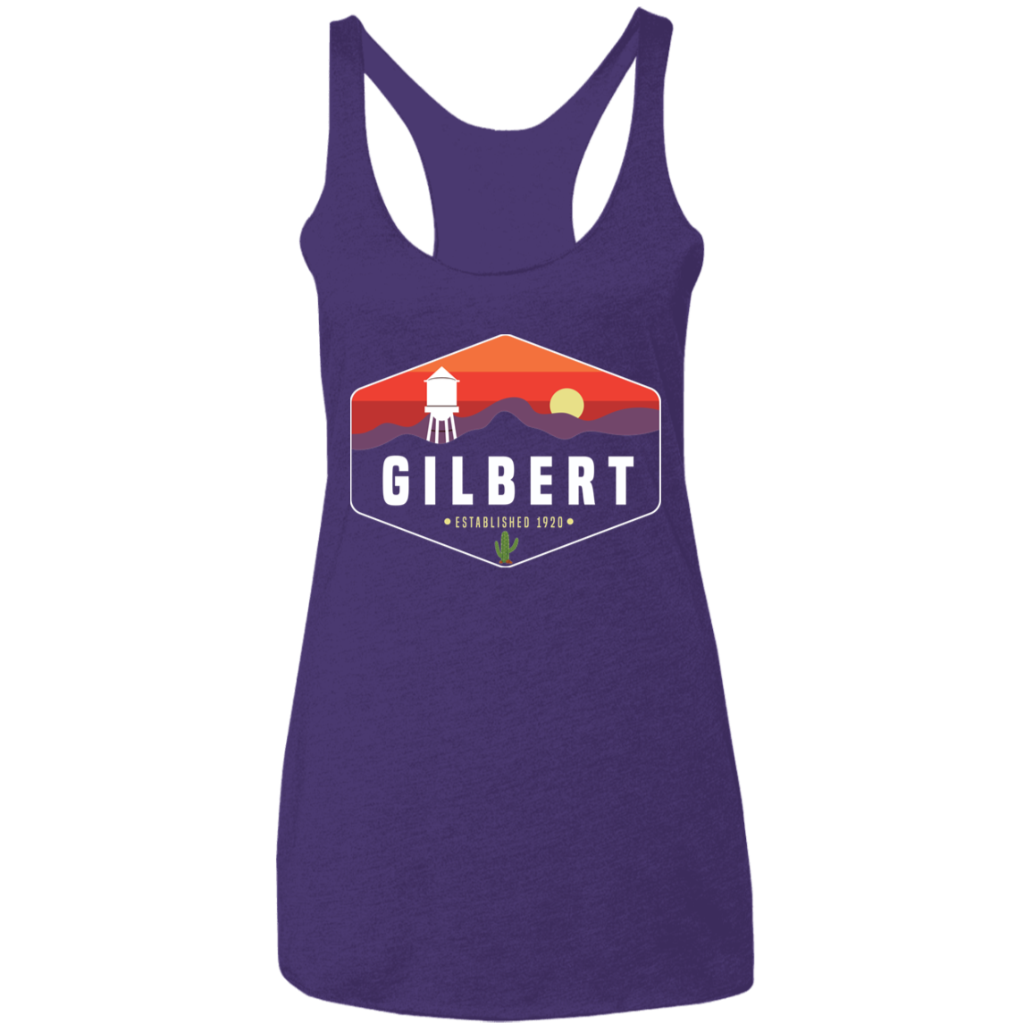 Women's Racerback Tank | Gilbert Sunset | Vintage Blue