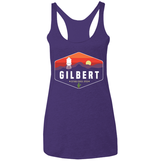 Women's Racerback Tank | Gilbert Sunset | Vintage Blue