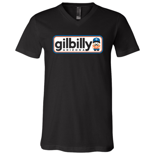 Unisex V-Neck Shirt | Gilbilly Logo | Black