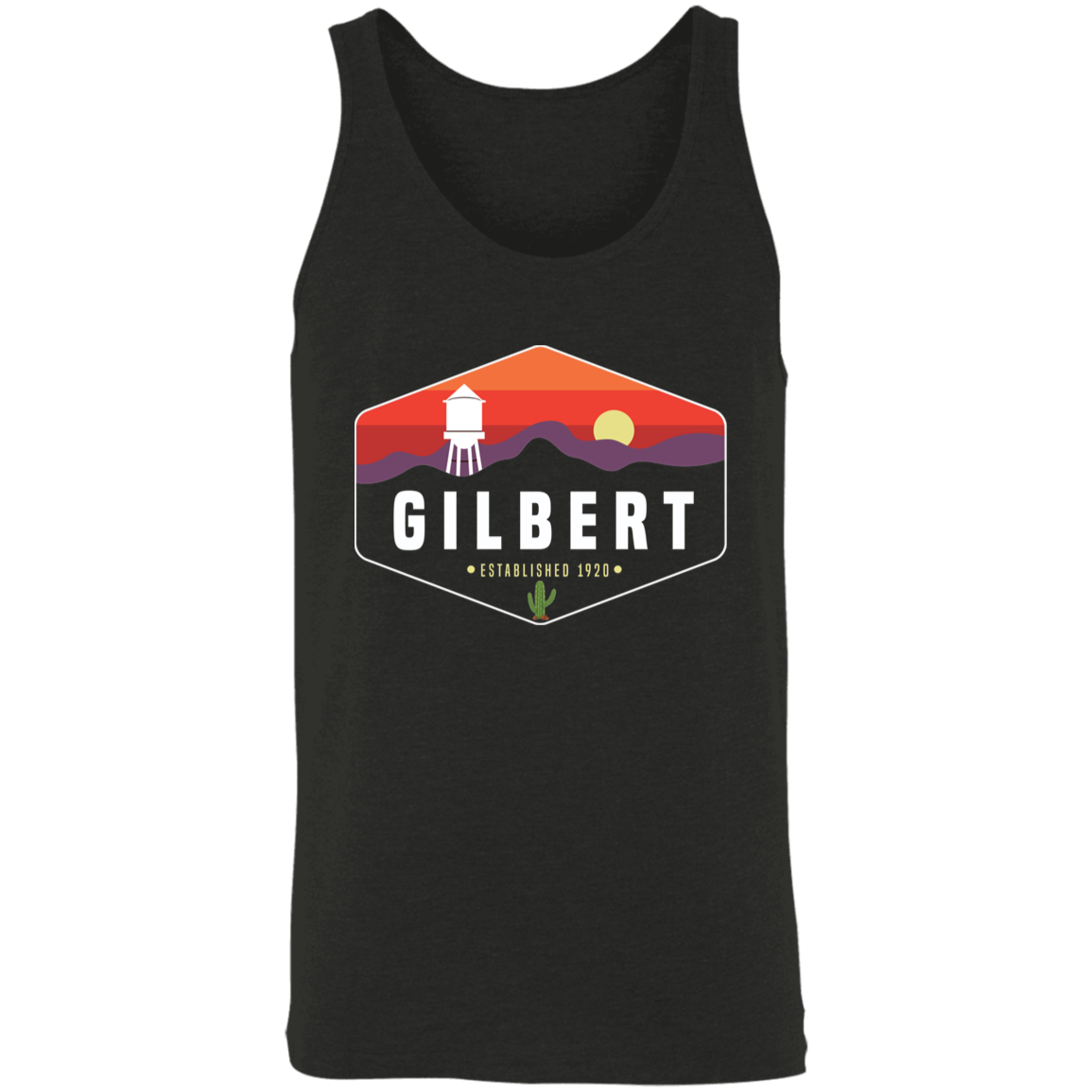 Gilbert Sunset | Unisex Tank Top | Charcoal