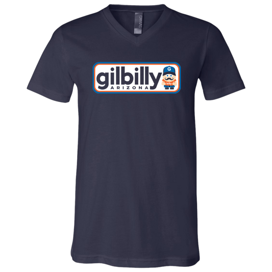 Unisex V-Neck Shirt | Gilbilly Logo | Navy