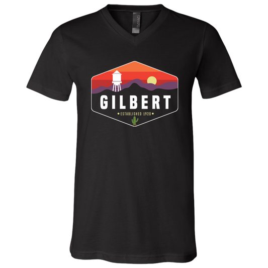 Unisex V-Neck Shirt | Gilbert Sunset | Black