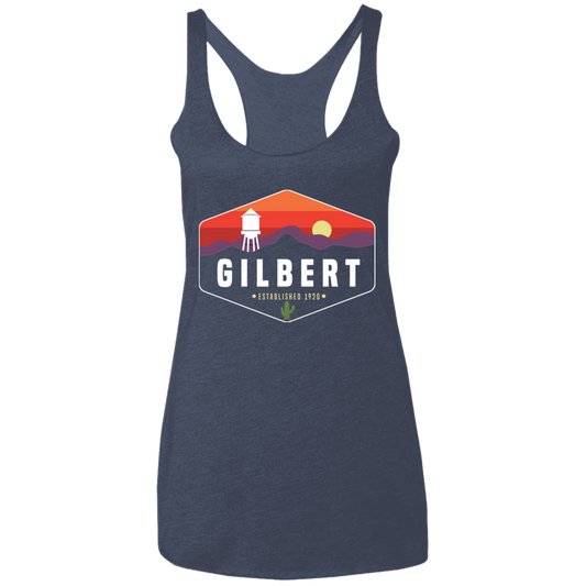 Women's Racerback Tank | Gilbert Sunset | Vintage Navy