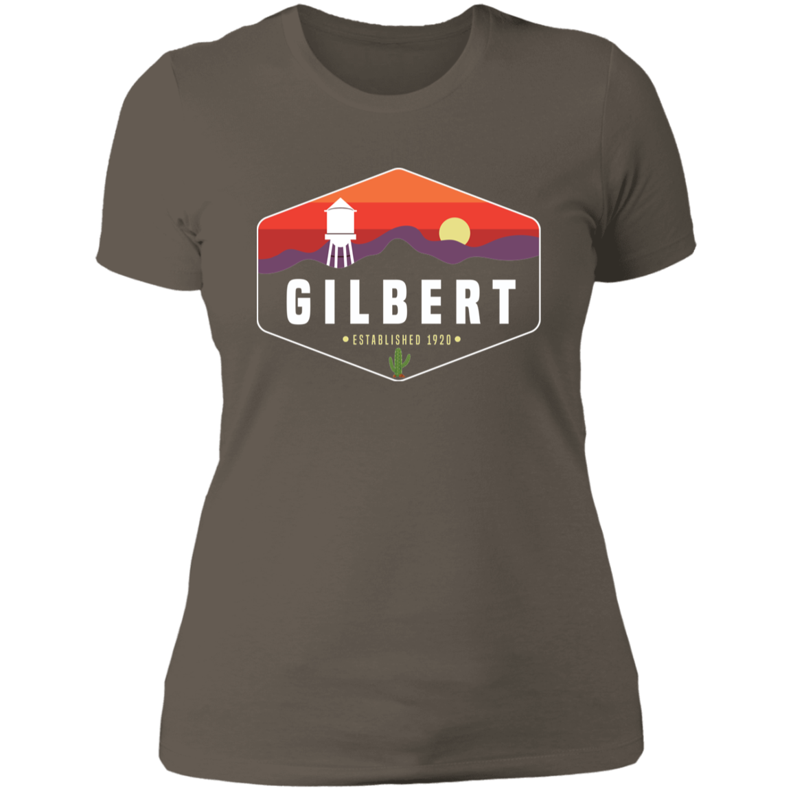 Boyfriend T-Shirt | Gilbert Sunset | Warm Grey