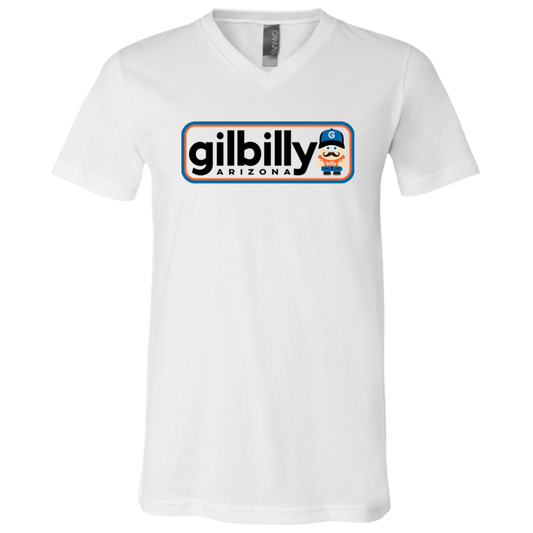 Unisex V-Neck Shirt | Gilbilly Logo | White