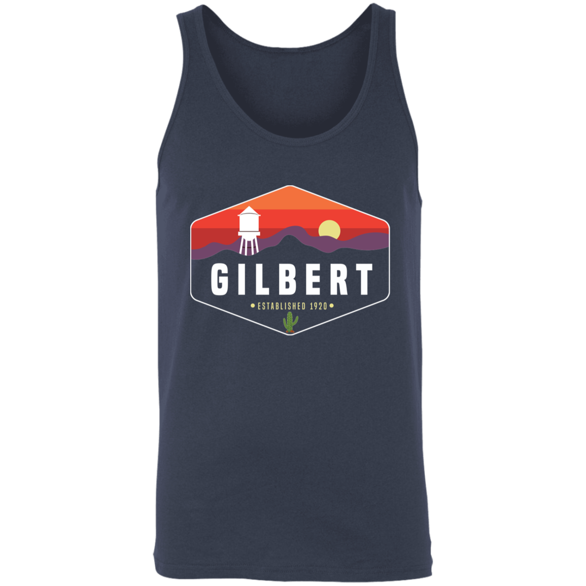 Gilbert Sunset | Unisex Tank Top | Navy