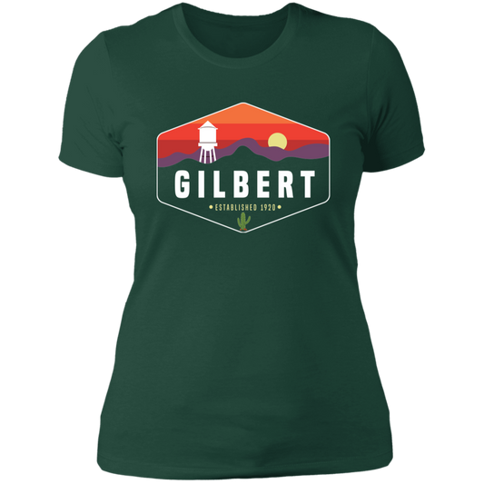 Boyfriend T-Shirt | Gilbert Sunset | Forest Green