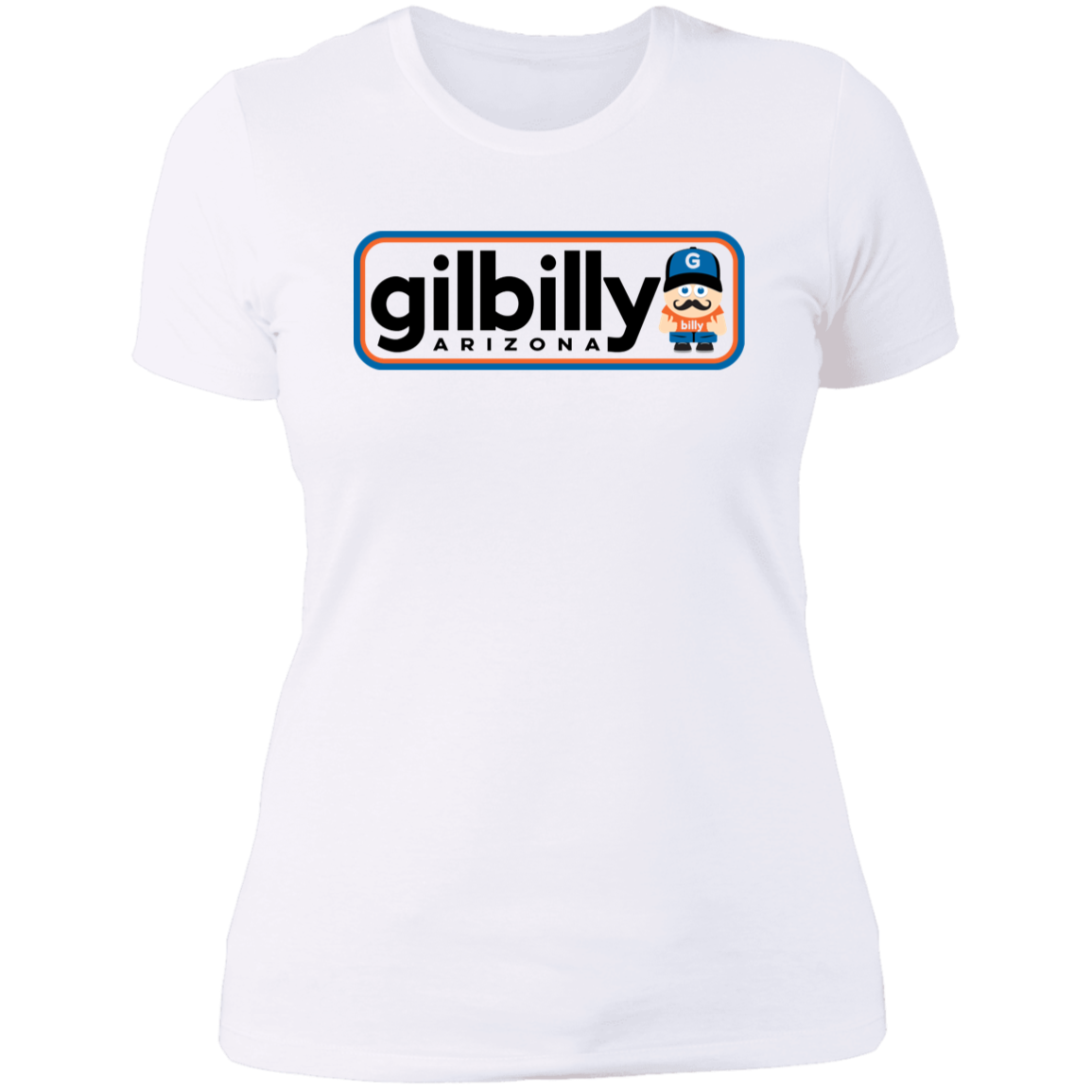 Boyfriend T-Shirt | Gilbilly Logo | White