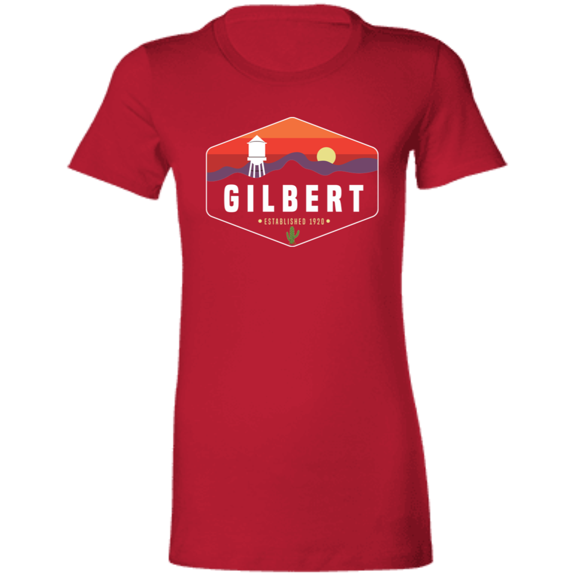 Women's Cut Shirt | Gilbert Sunset | Red