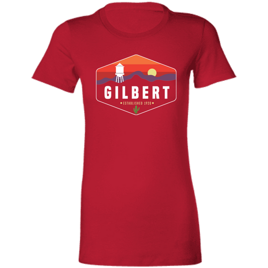 Women's Cut Shirt | Gilbert Sunset | Red