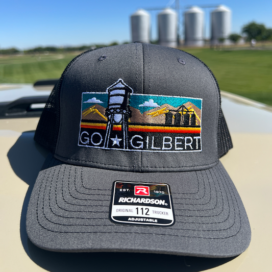 Go Gilbert Hat | Tower And Silos | Black With White Netting