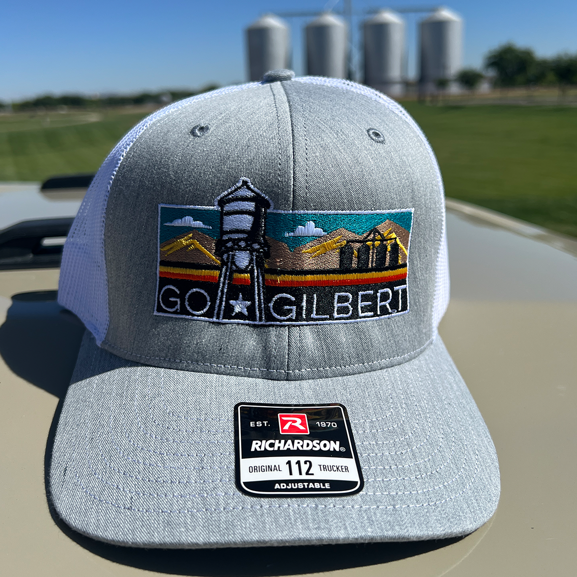 Go Gilbert Hat | Tower And Silos | Black With White Netting