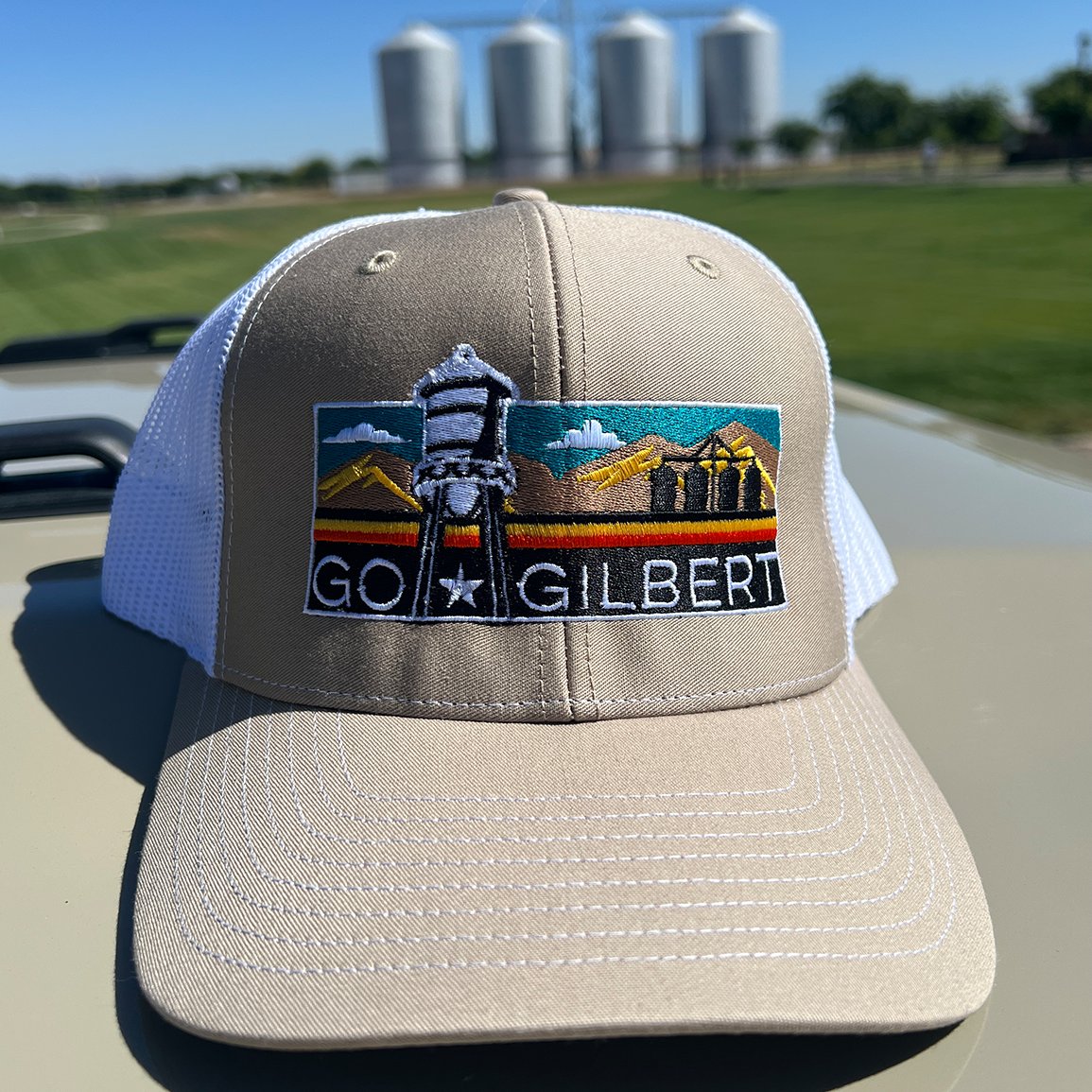 Go Gilbert Hat | Tower And Silos | Black With White Netting